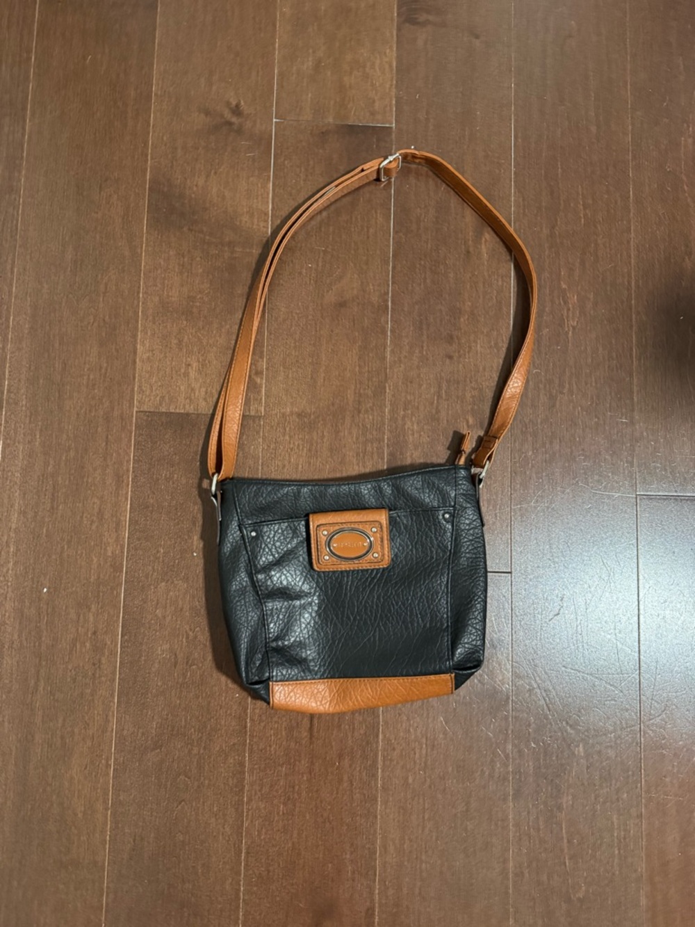 Rosetti Black and Brown Crossbody Bag